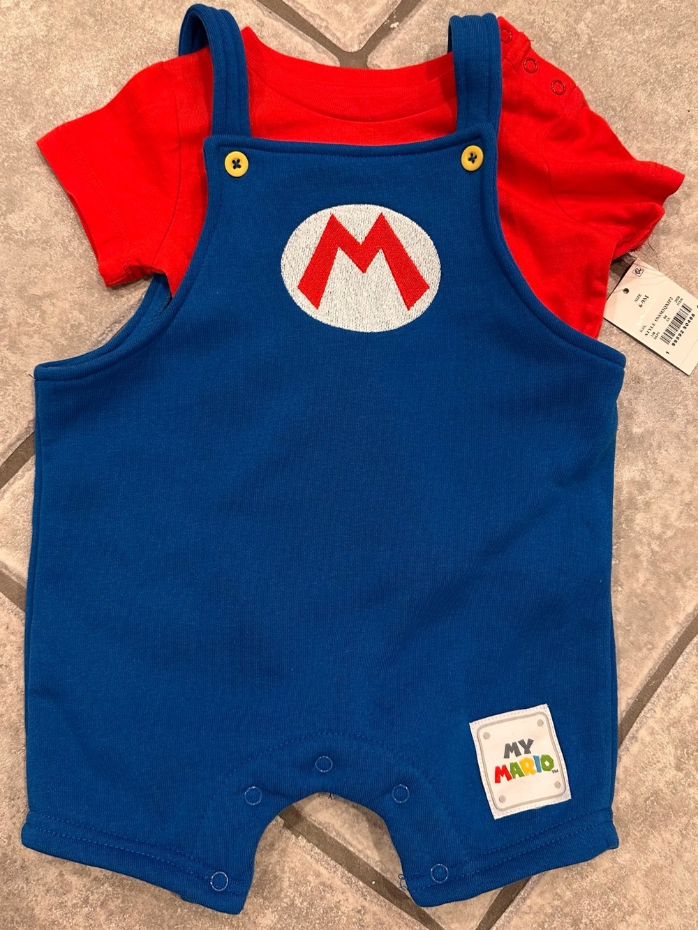 My Mario Baby Overalls Set 6-9m